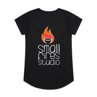 Small Fires Studio Womens Tee - BACK PRINT ONLY Dark Colours Thumbnail