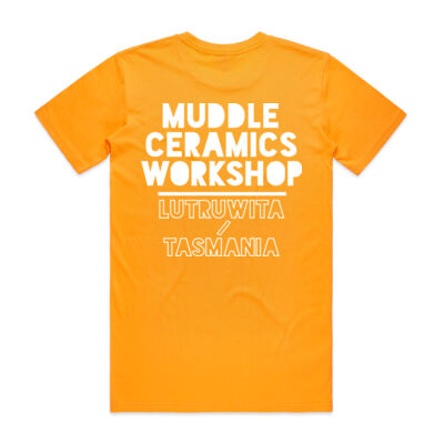 MUDDLE Unisex Tee - BACK PRINT ONLY White Text lots of colours Thumbnail